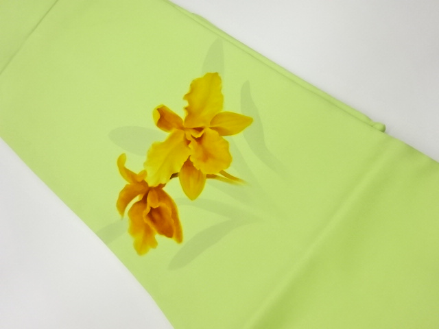 JAPANESE KIMONO / VINTAGE NAGOYA OBI / SHIOZE / FLOWERS